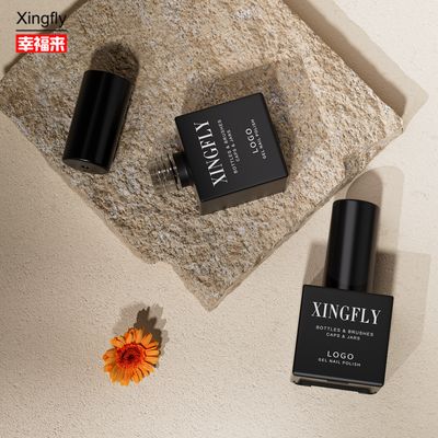 よい価格 23ml スクエアネイルポリッシュ カスタムカラー UVジェル 空のガラスバイアルボトル ステンドグラスデザイン オンライン