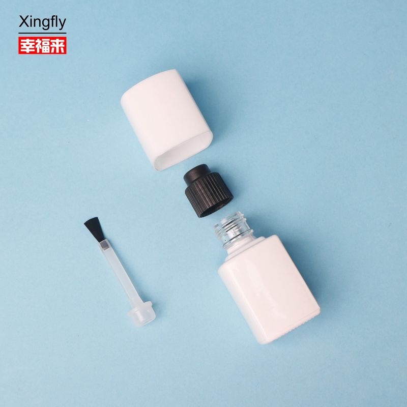 5ml ネイルロングボトル 空き透明ガラス ネイルロングボトル ブラシとキャップ