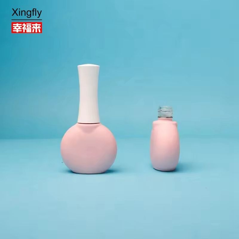 独特のネイルジェルポリッシュ ガラスボトル OEM オーダーメイド ブラシとキャップ付きの空のジェルポリッシュボトル