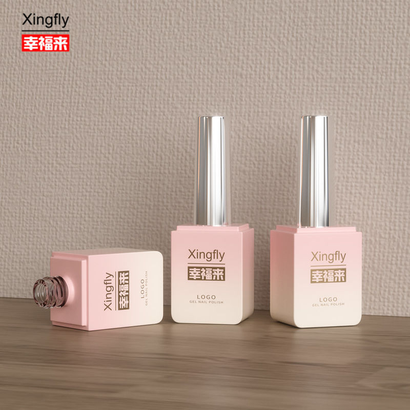 ゲルポーチ 方形ボトル 13ml UVジェル 空き方形 ネイルポーチ ブラシキャップ付き ボトル