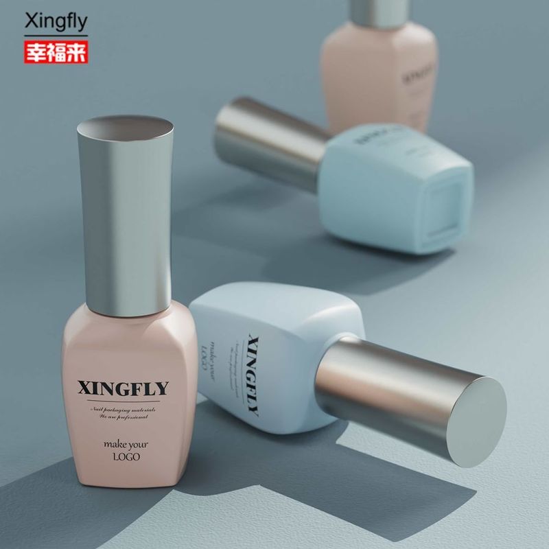 15ml ゲルネイルポーチ ガラスボトル カスタムデザイン 蓋とブラシのネイルポーチのために空です