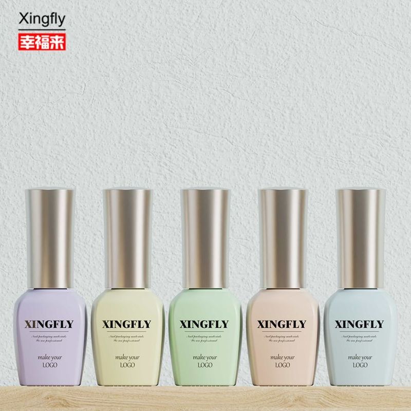 15ml ゲルネイルポーチ ガラスボトル カスタムデザイン 蓋とブラシのネイルポーチのために空です