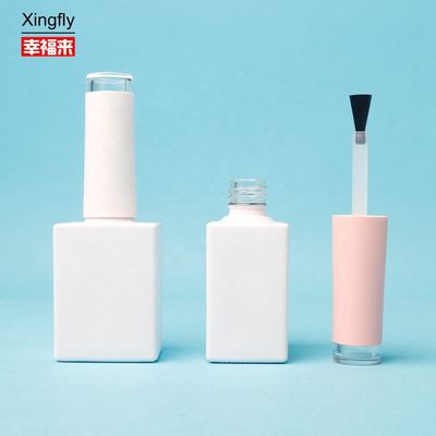 15ml ネイルローチ Xingfly ブラシとプラスチックキャップの空のガラスボトル
