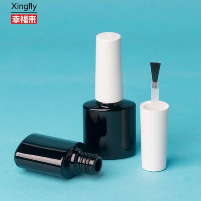 8ml 空のネイルロングボトル ブラシ付き ガラス化粧品ボトル