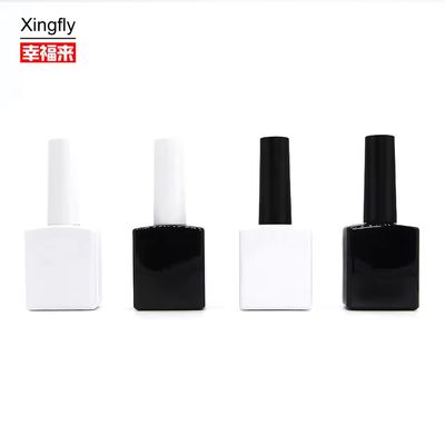 よい価格 スクエア ネイルローク ボトル ユニークな13ml 空のUVジェル ローーク ボトル カップとブラシ オンライン