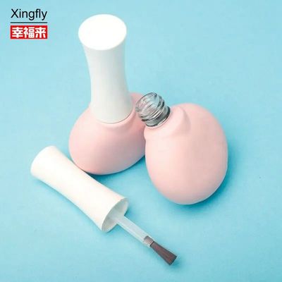 独特のネイルジェルポリッシュ ガラスボトル OEM オーダーメイド ブラシとキャップ付きの空のジェルポリッシュボトル