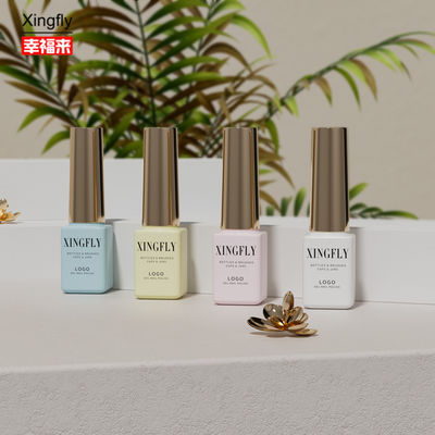 5ml ネイルロングボトル 空き四角ジェル 蓋ブラシ付き ガラスボトル