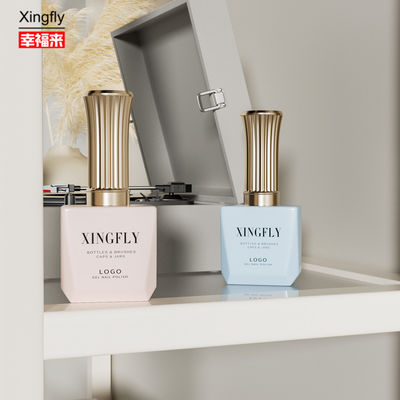 12ml ネイルゲル ポリッシュ 方形ボトル 空のUVゲル ポリッシュ ガラスボトル カップとブラシ