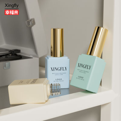 17ml スクエアジェル ネイル容器 カスタム UVジェル ネイルポーチ 空のガラスボトル